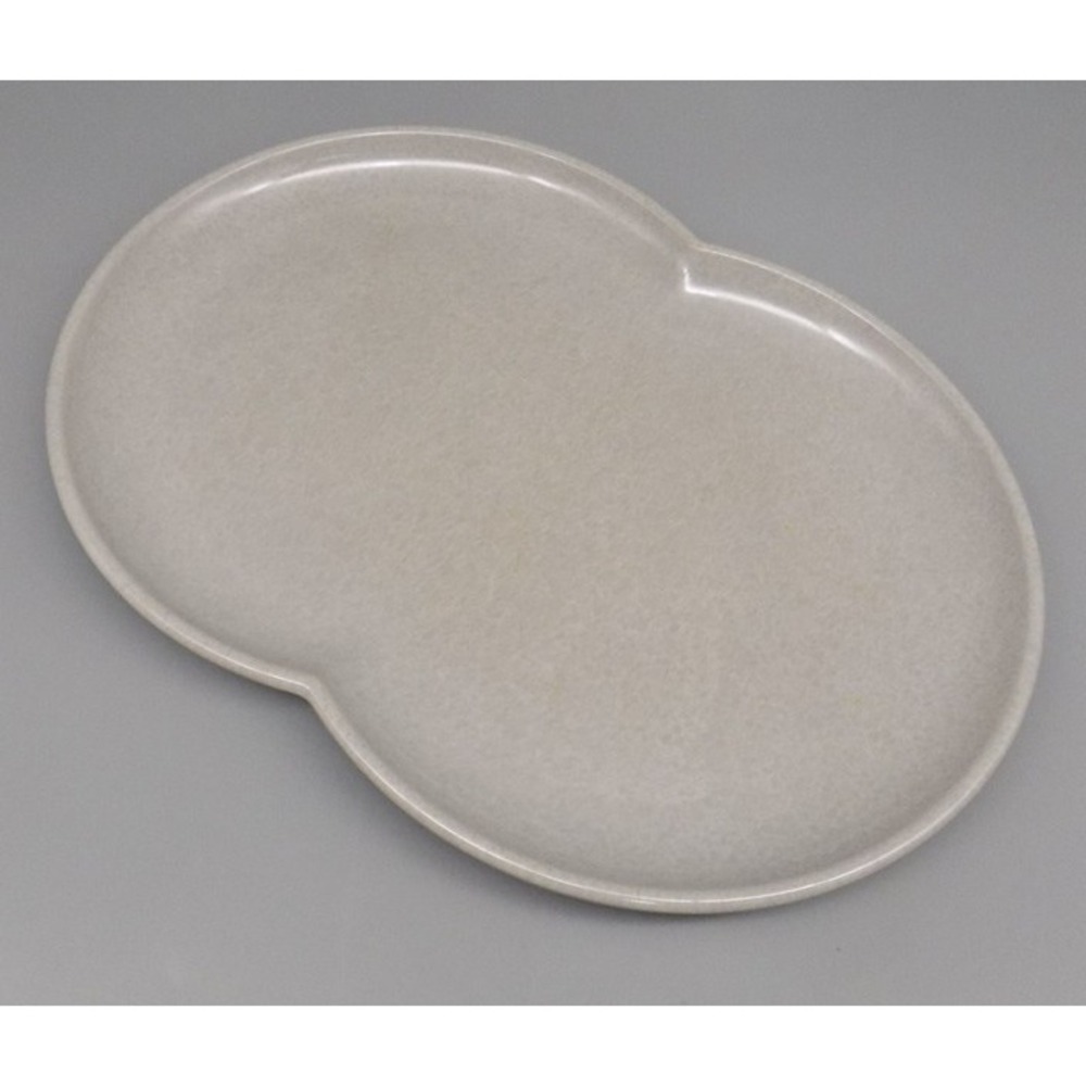 MCM Branchell Color Flyte Mist Grey Melmac Oval Serving Tray 50's Vintage